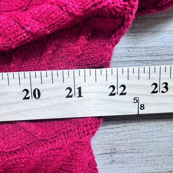 Soho New York & Company Red Knit Sweater Scoop Nexk Vibrant Red Size XL Chunky - Picture 5 of 8